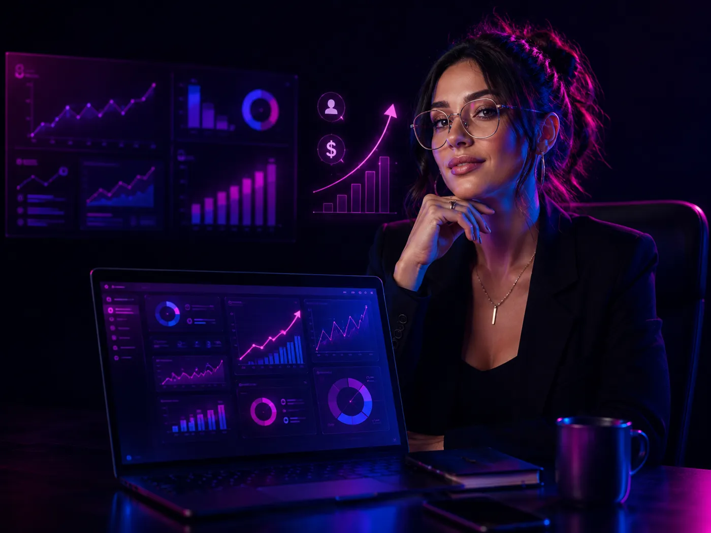 Creator marketer analyzing paid traffic campaign performance